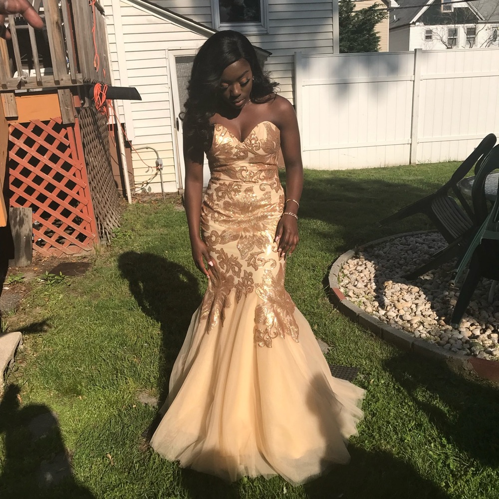 Gold Mermaid Style Dress